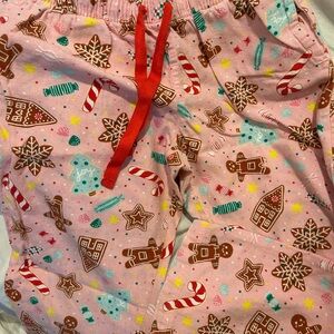 Old Navy Pink Gingerbread Pajama Bottoms